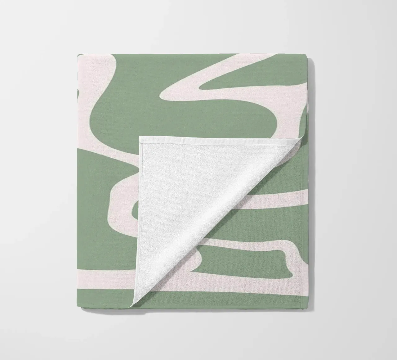 Labirinto organico Botros Zaki - Stampa verde minimalista telo mare da NorwesClub