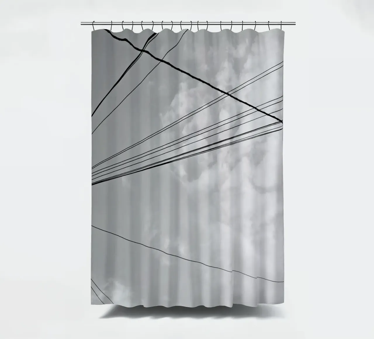 Power pole 2 shower curtain by Nur Mut