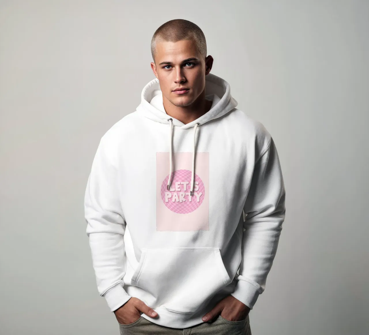 Lets Party Print | Retro Checkerboard Art sudadera con capucha de NorwesClub