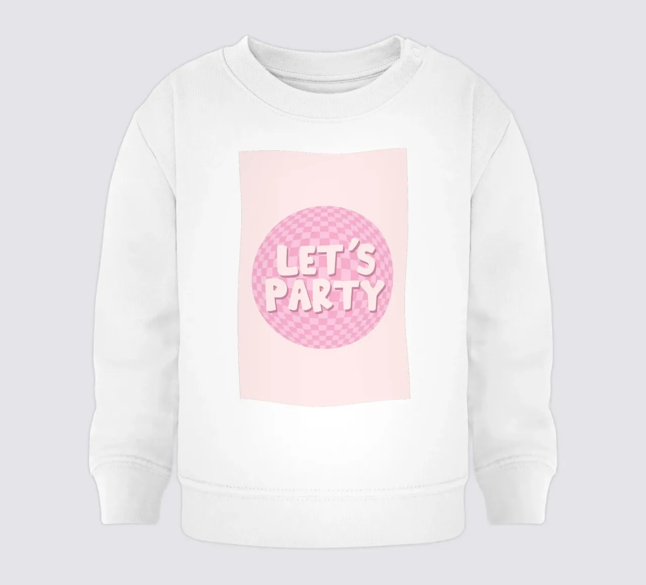 Stampa Lets Party | Arte a scacchiera retrò felpa neonato da NorwesClub