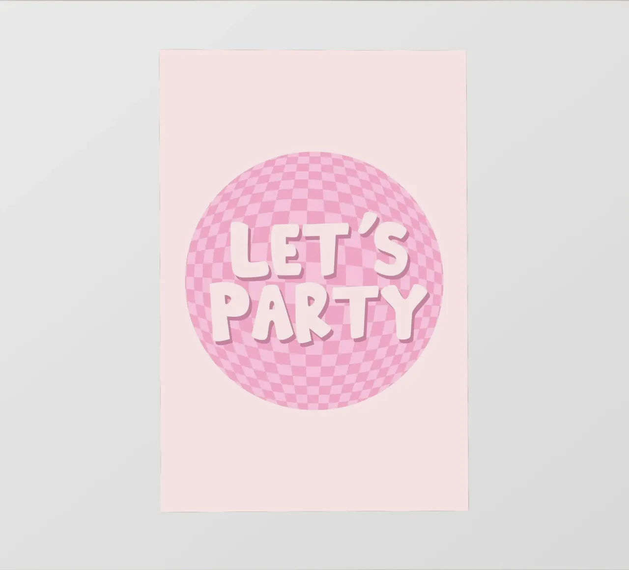 Lets Party Print | Retro Checkerboard Art lonas publicitarias de NorwesClub