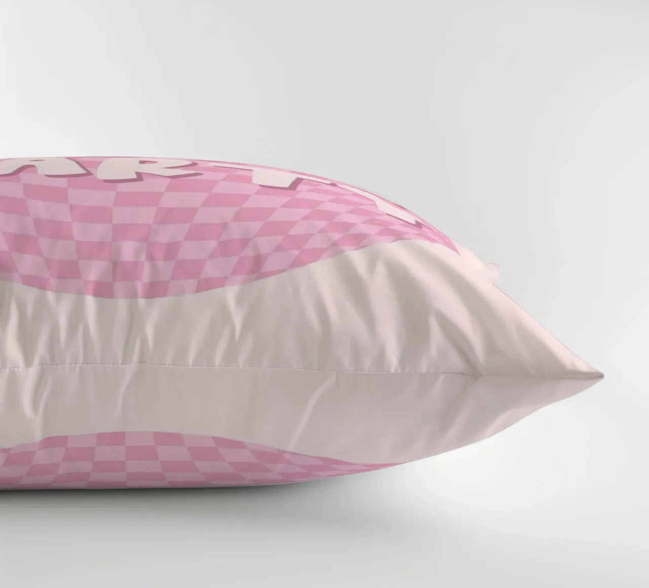 Lets Party Print | Retro Checkerboard Art decorative cushion by NorwesClub