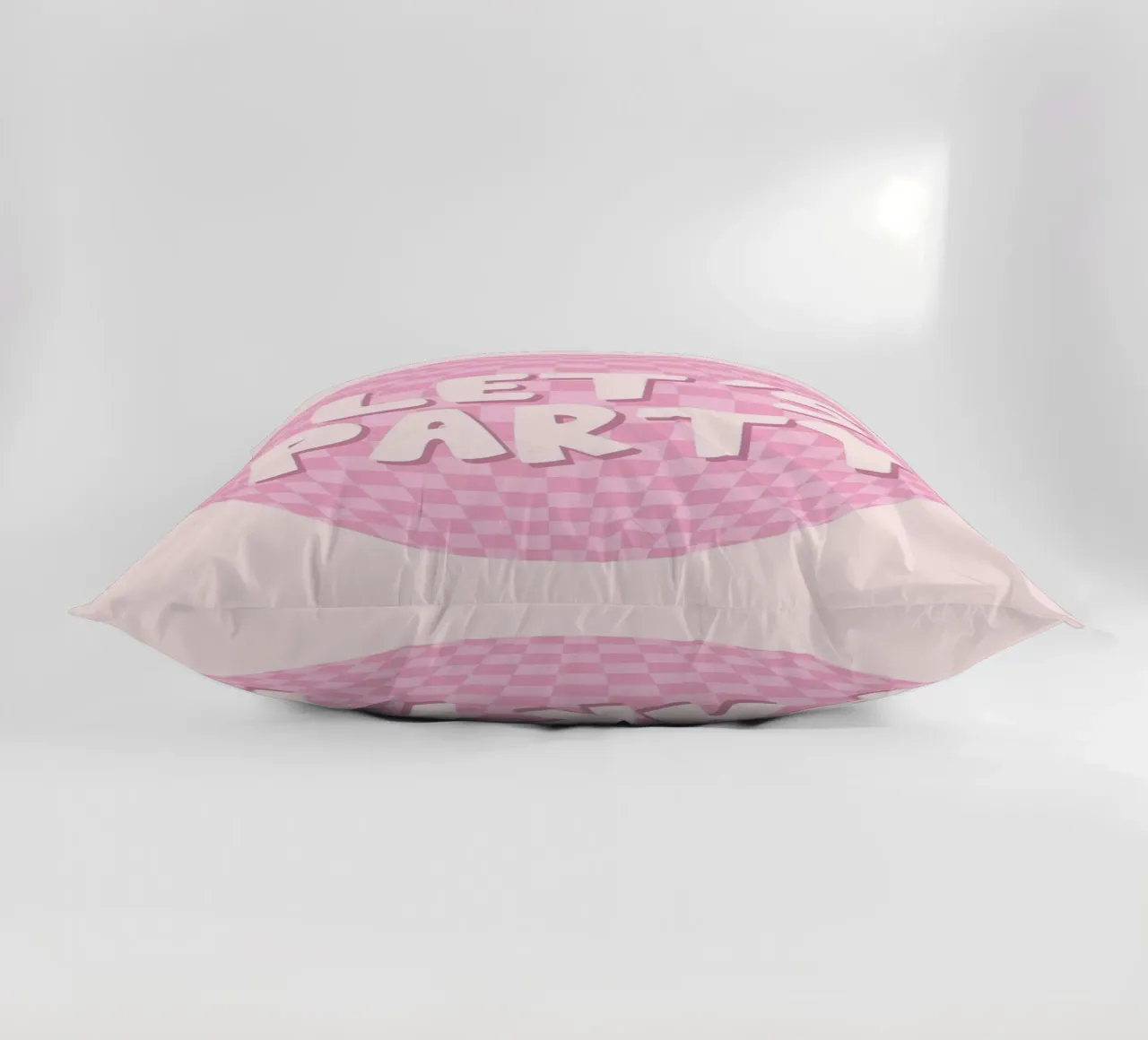 Lets Party Print | Retro Checkerboard Art decorative cushion by NorwesClub