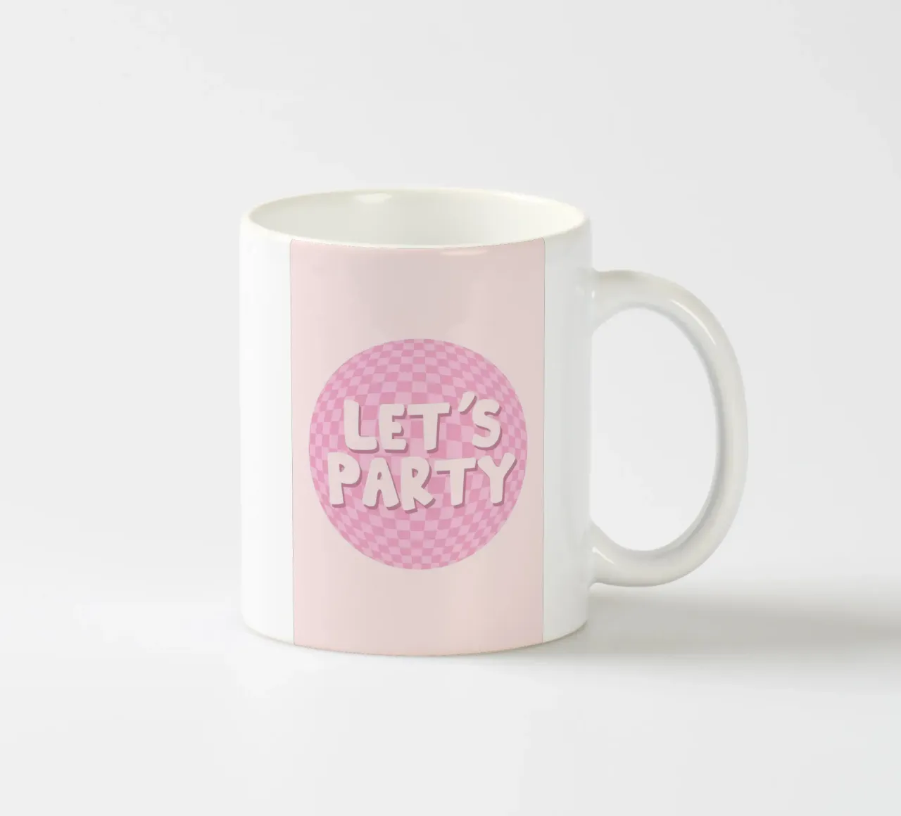 Lets Party print | Retro dambord kunst keramische mok van NorwesClub