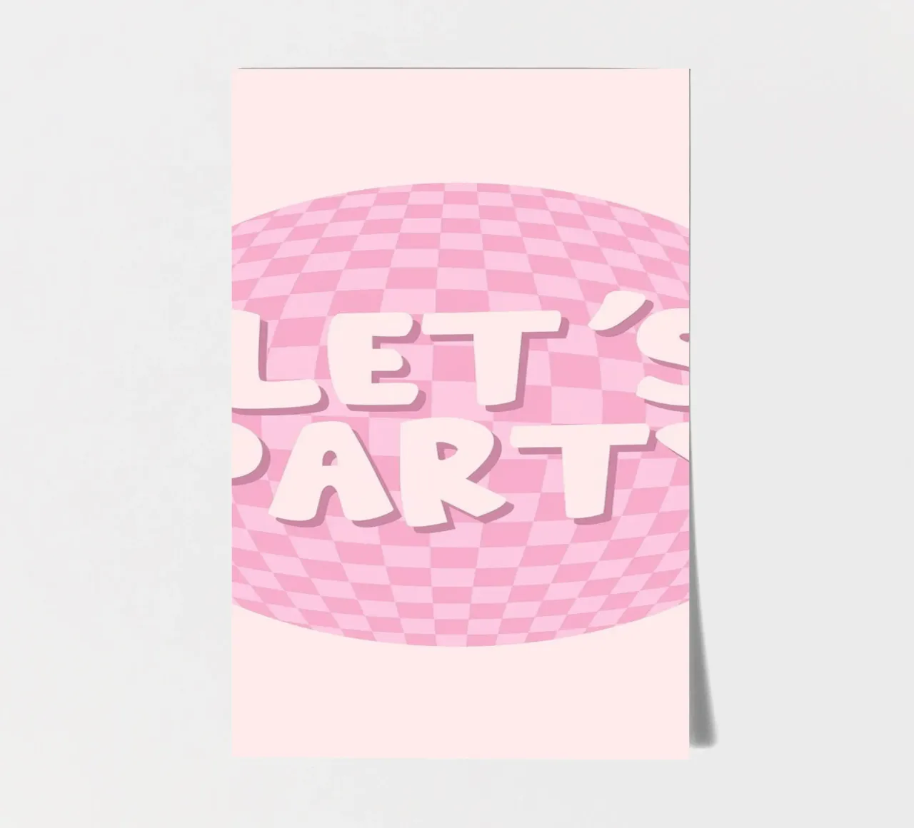 Lets Party Print | Retro Checkerboard Art pack de pegatina de NorwesClub