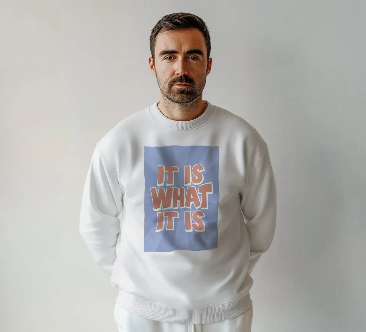 It Is What It Is Stampa - Citazioni grafiche retrò felpa da NorwesClub