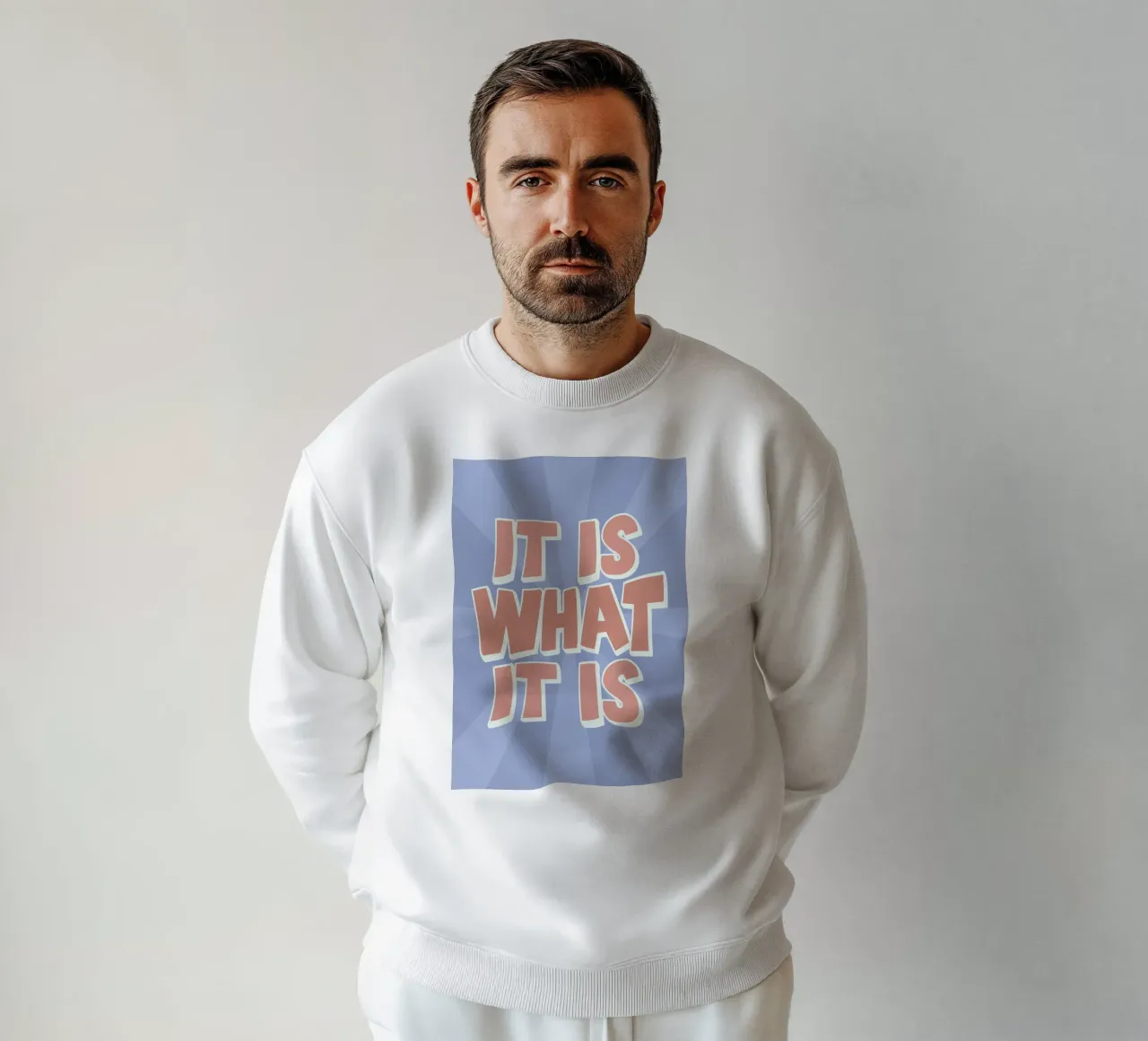 It Is What It Is Stampa - Citazioni grafiche retrò felpa da NorwesClub