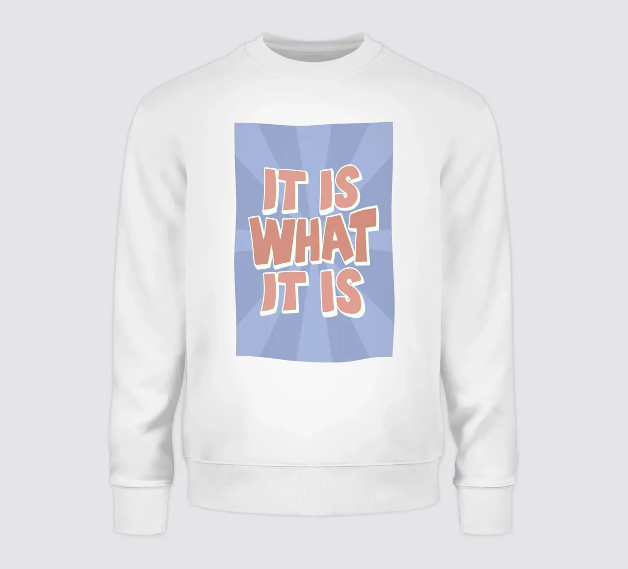 It Is What It Is Stampa - Citazioni grafiche retrò felpa da NorwesClub