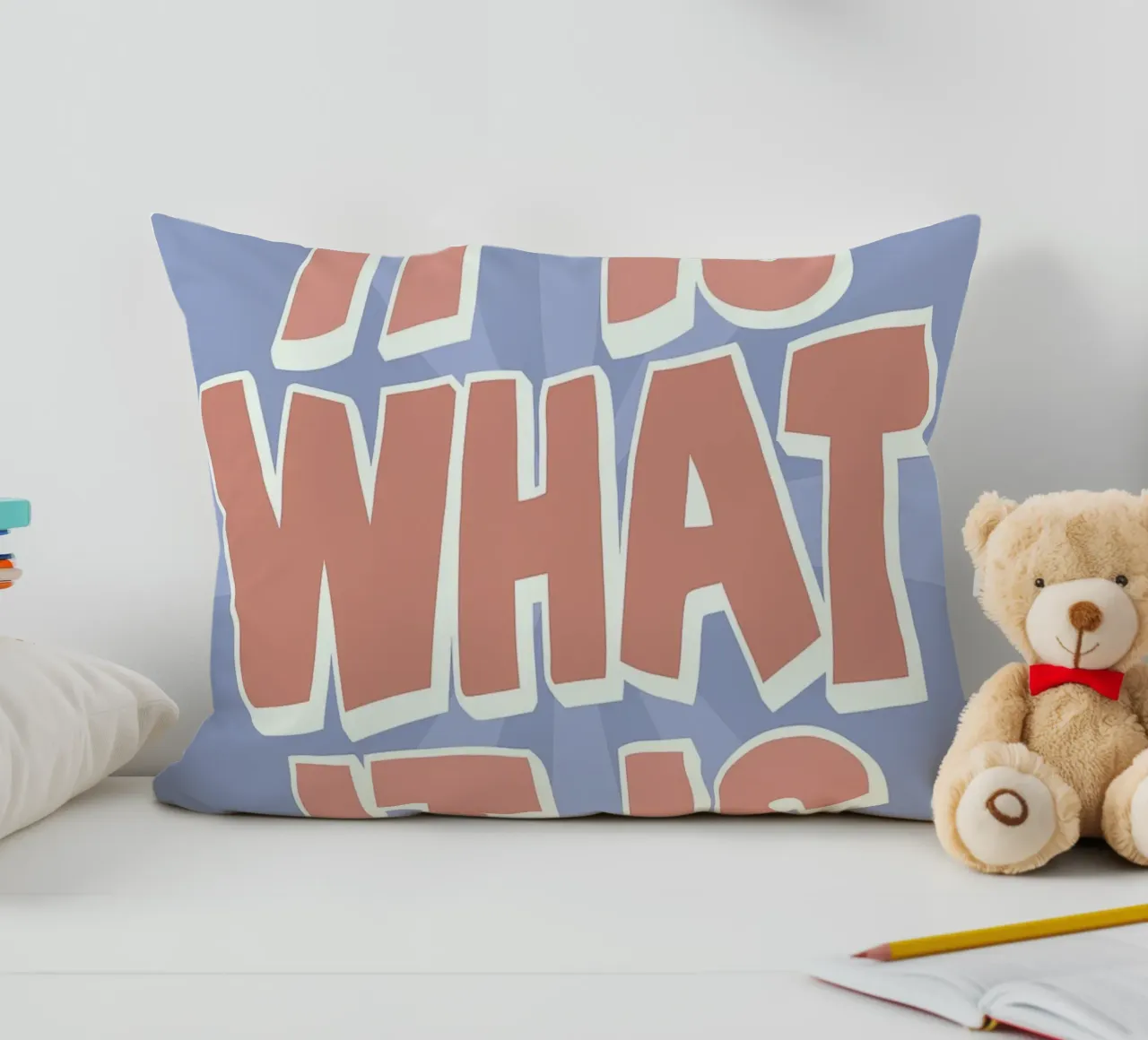 It Is What It Is Stampa - Citazioni grafiche retrò cuscino da NorwesClub