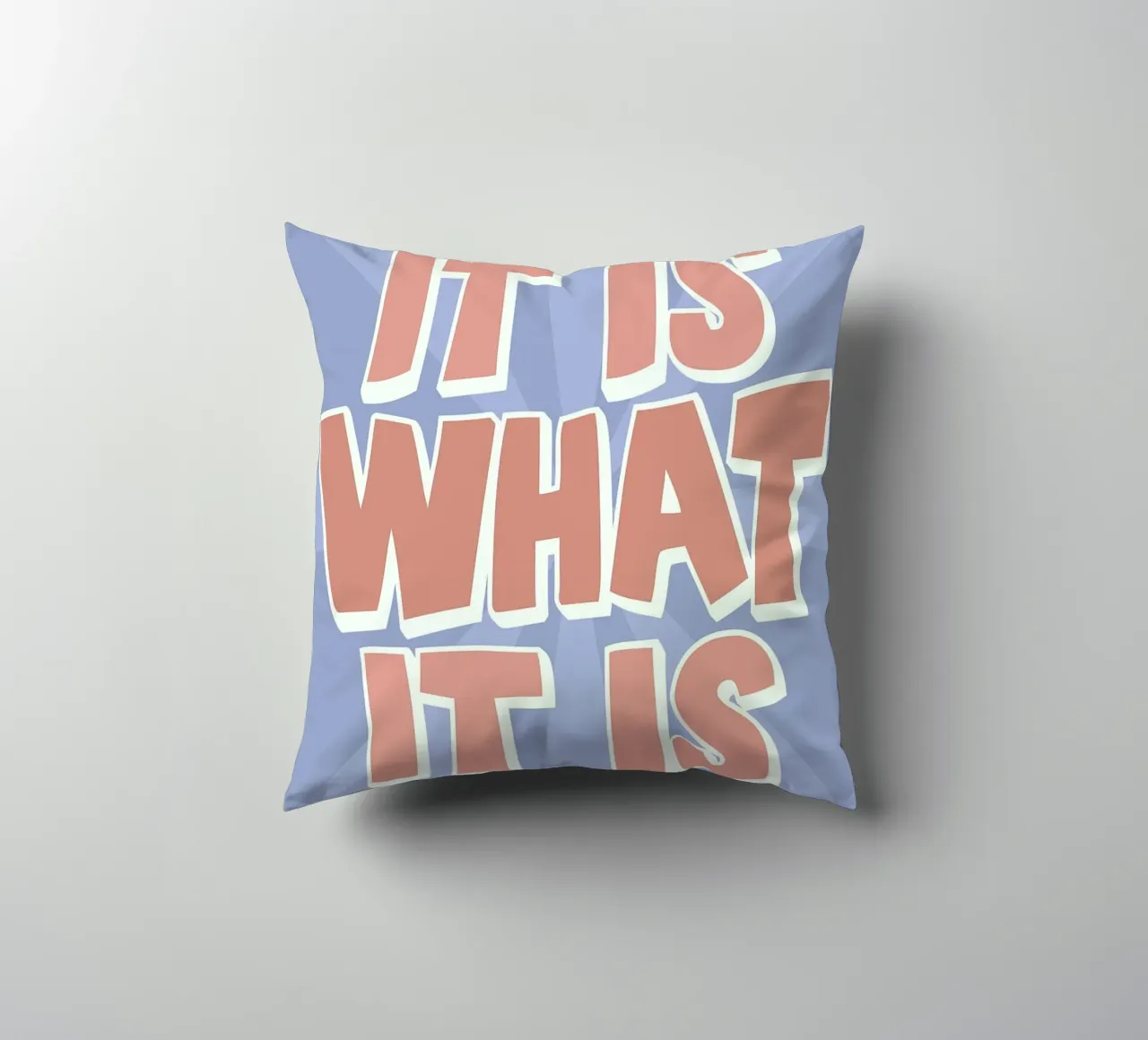 It Is What It Is Stampa - Citazioni grafiche retrò cuscino da NorwesClub
