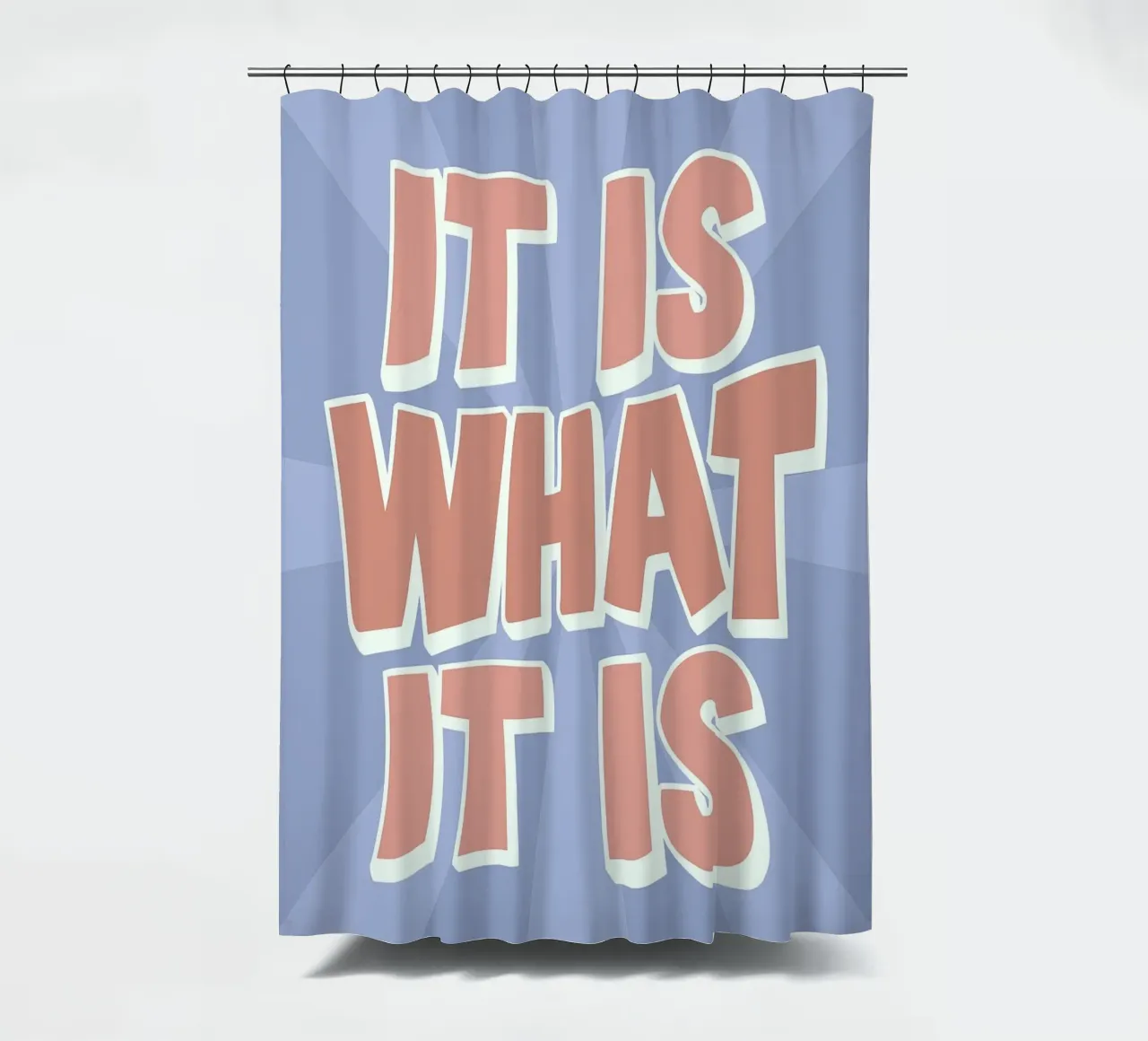 It Is What It Is Print | Retro Graphic Quote Art cortina de baño de NorwesClub