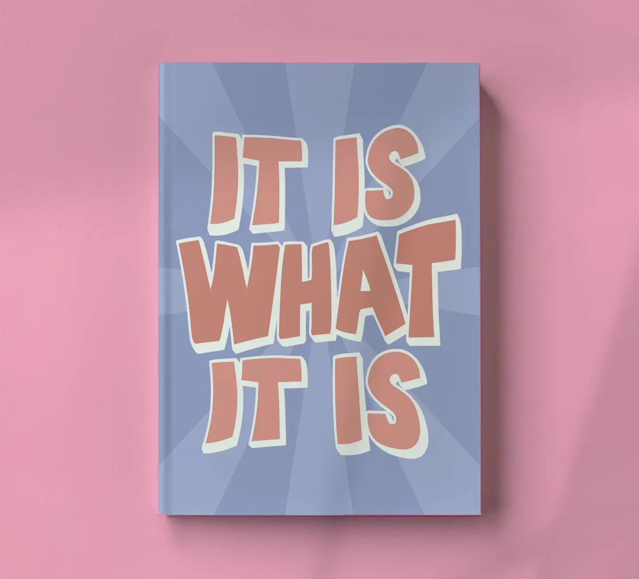It Is What It Is Print | Retro Graphic Quote Art notebook by NorwesClub