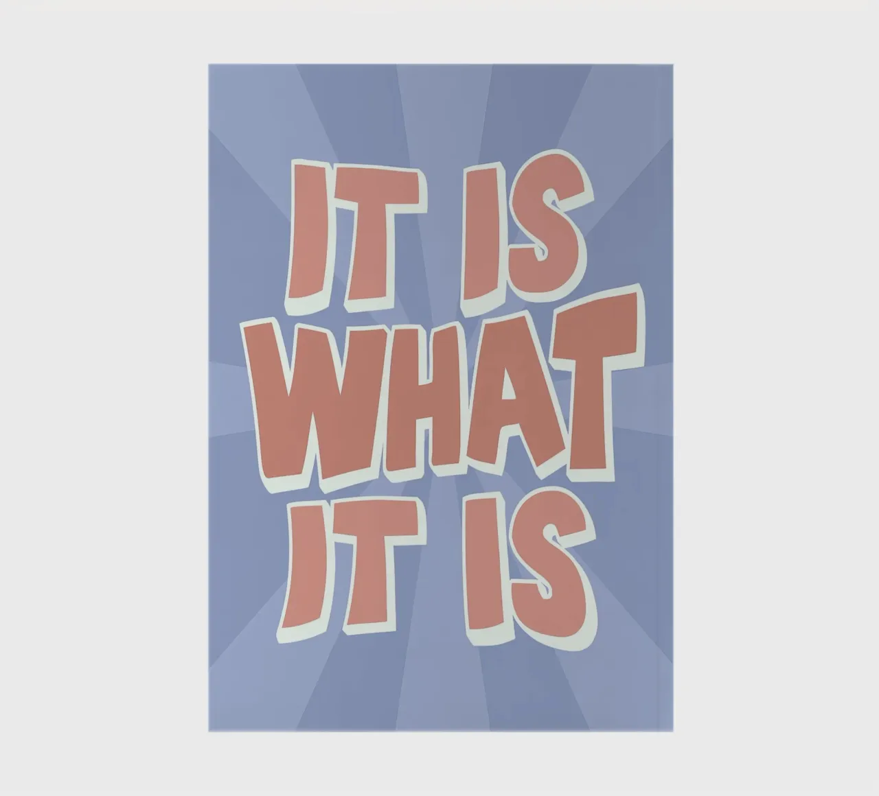 It Is What It Is Print | Retro Graphic Quote Art notebook by NorwesClub