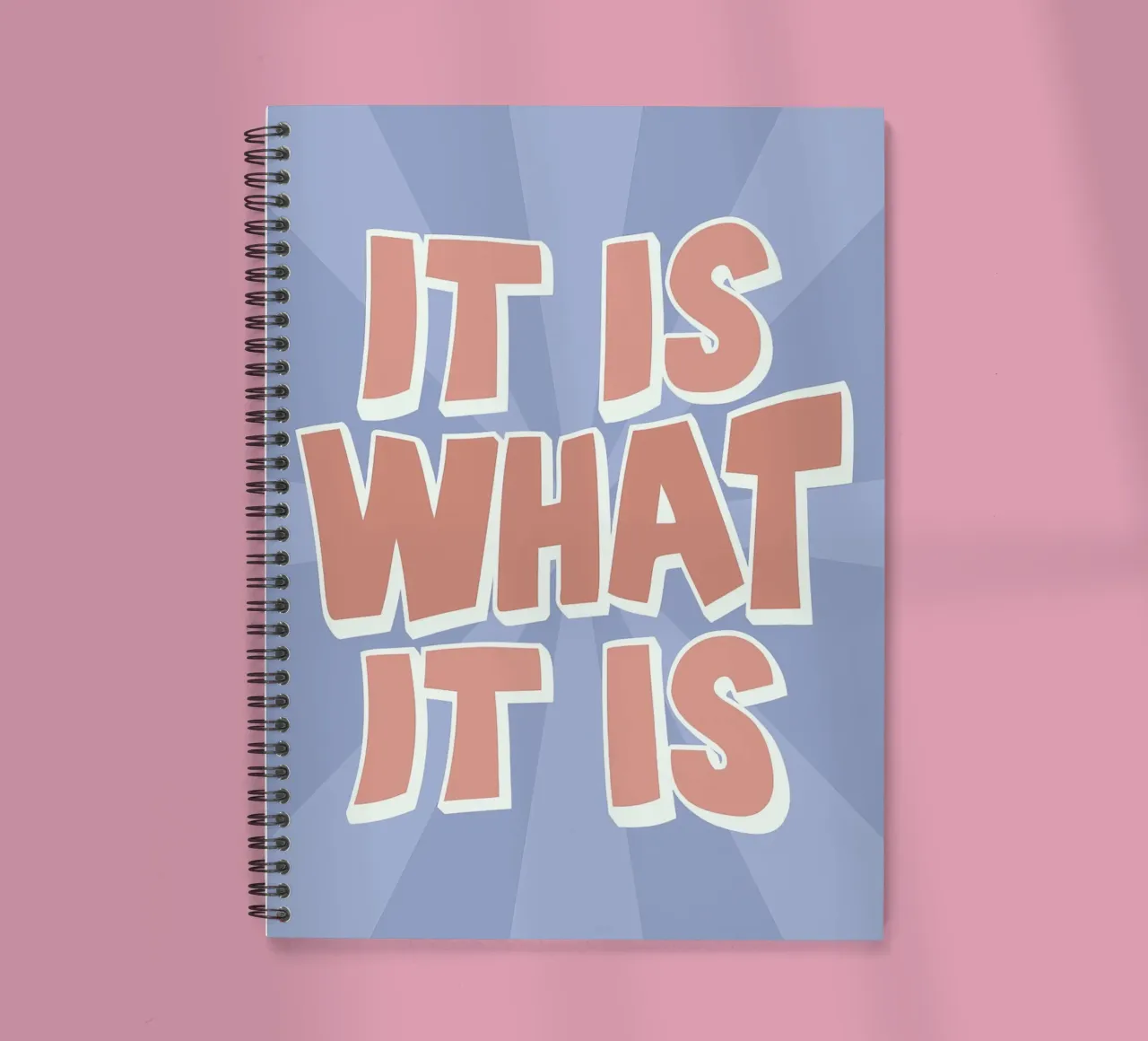 It Is What It Is Print | Retro Graphic Quote Art spiral notebook by NorwesClub