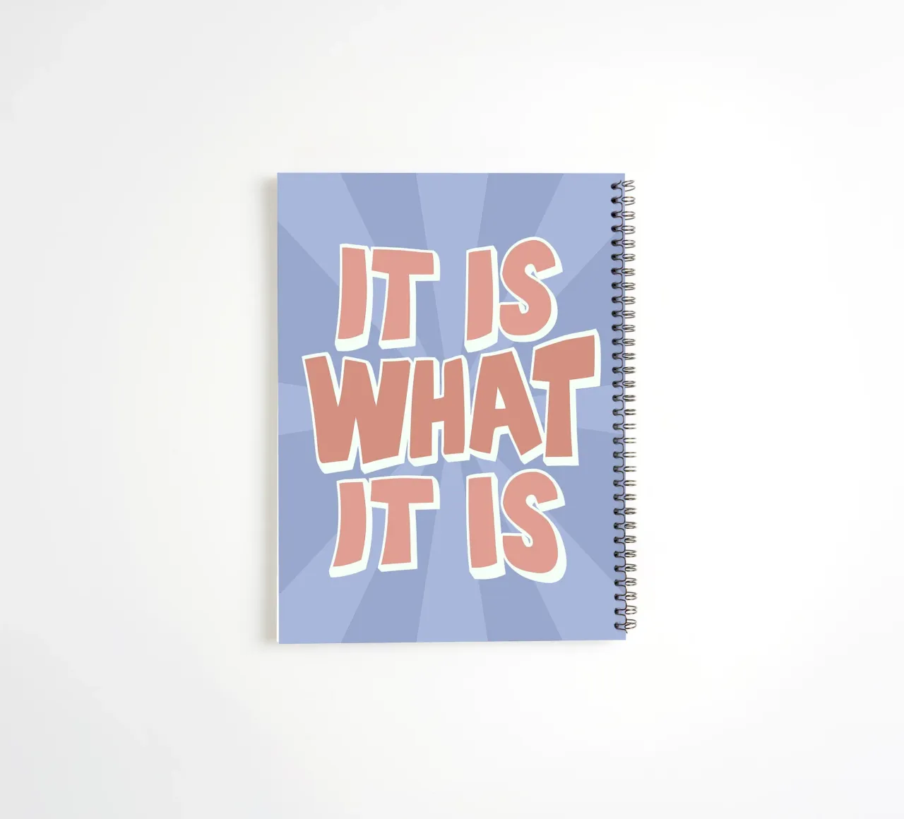 It Is What It Is Print | Retro Graphic Quote Art spiral notebook by NorwesClub