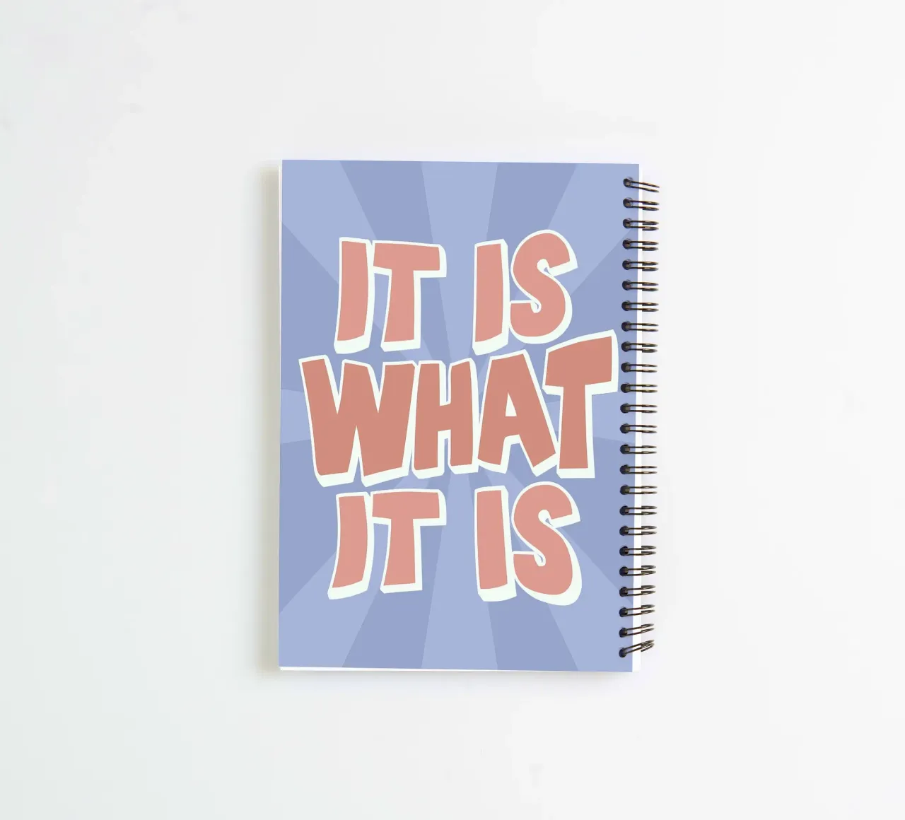 It Is What It Is Print | Retro Graphic Quote Art spiral notebook by NorwesClub