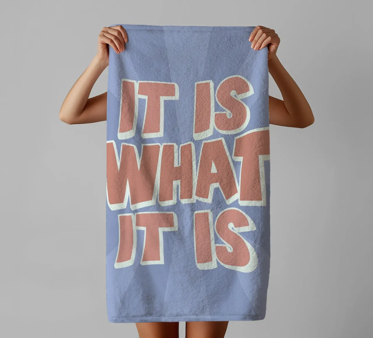 It Is What It Is Print | Retro Graphic Quote Art towel by NorwesClub
