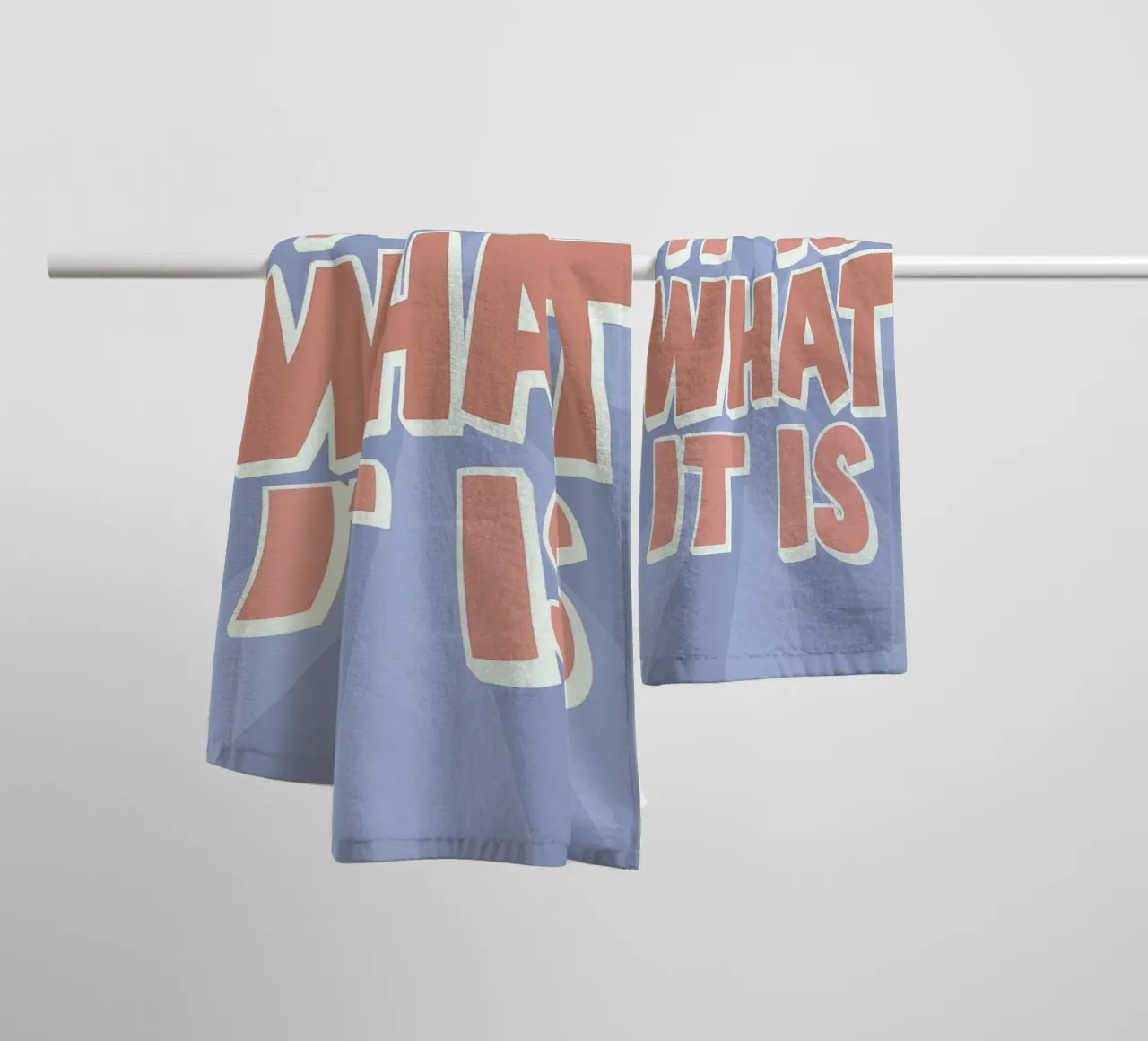 It Is What It Is Print | Retro Graphic Quote Art towel by NorwesClub