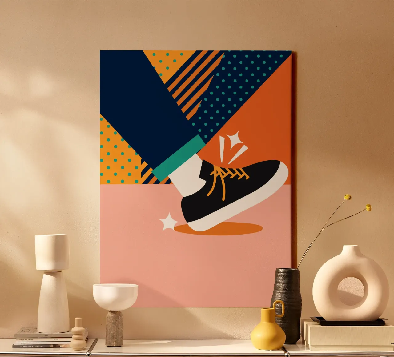Scarpa tela con Cornice a cassetta da LOOK DIFFERENT