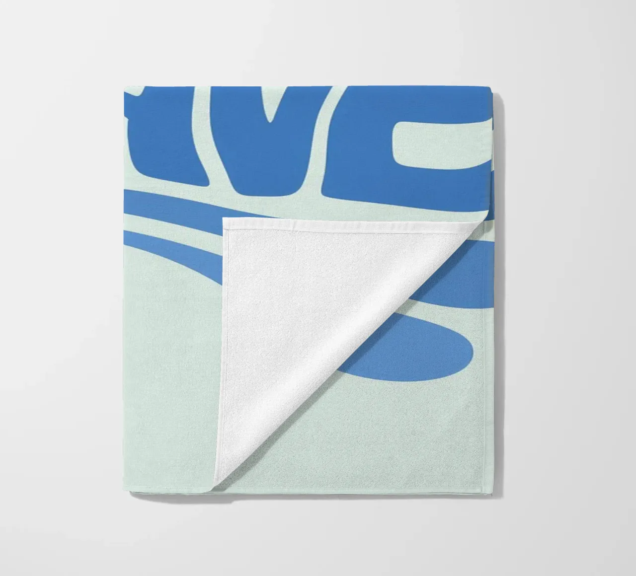 Onda Minimalista Arte Grafica | Stampa Estetica Blu telo mare da NorwesClub