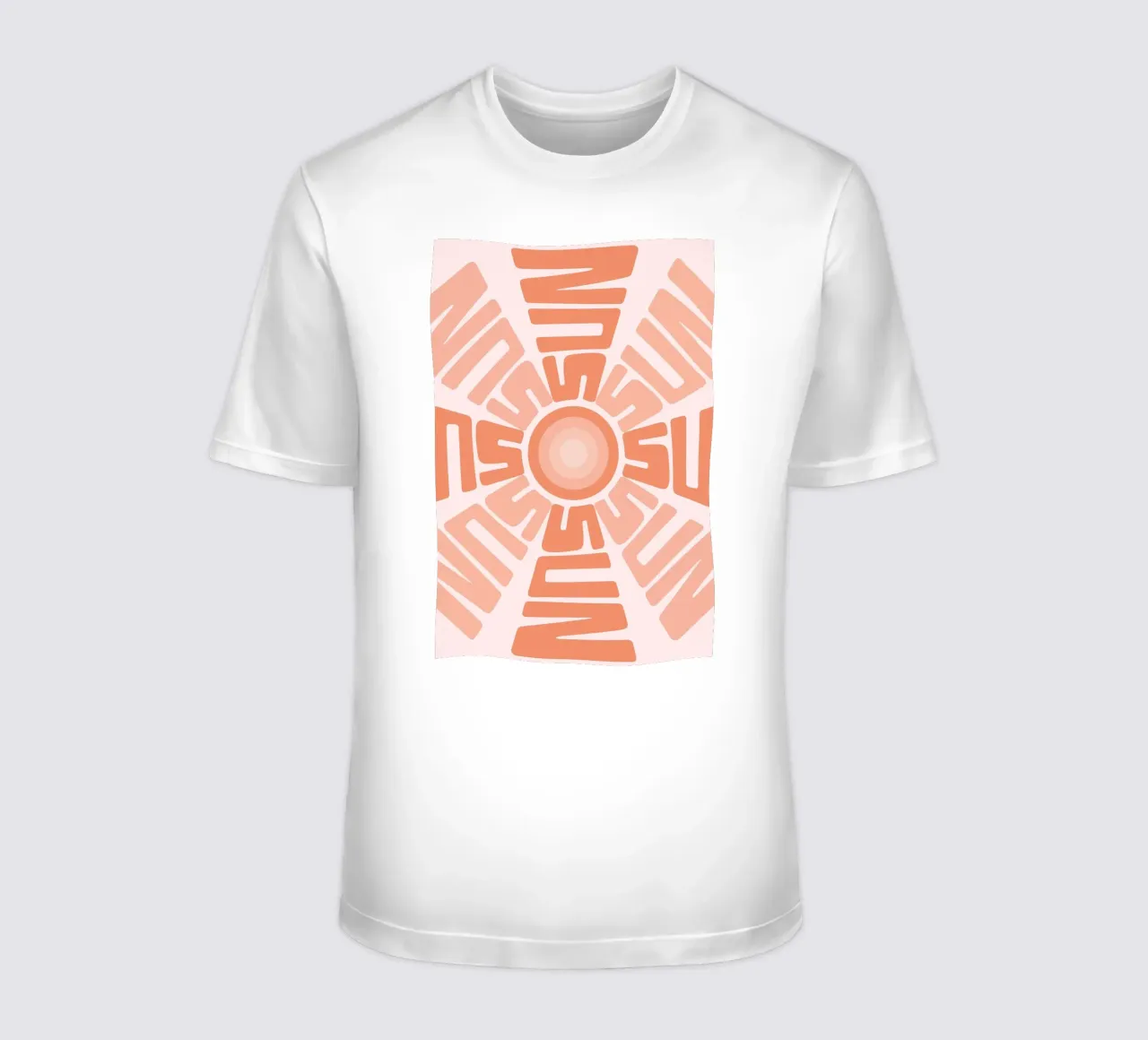 SUN Text Art Sun Print | Ästhetisches Grafikdesign T-Shirt von NorwesClub