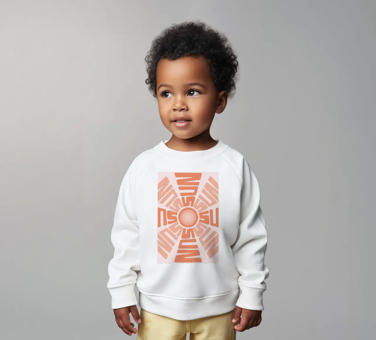 SUN Text Art Sun Print | Aesthetic Graphic Design baby sweatshirt by NorwesClub