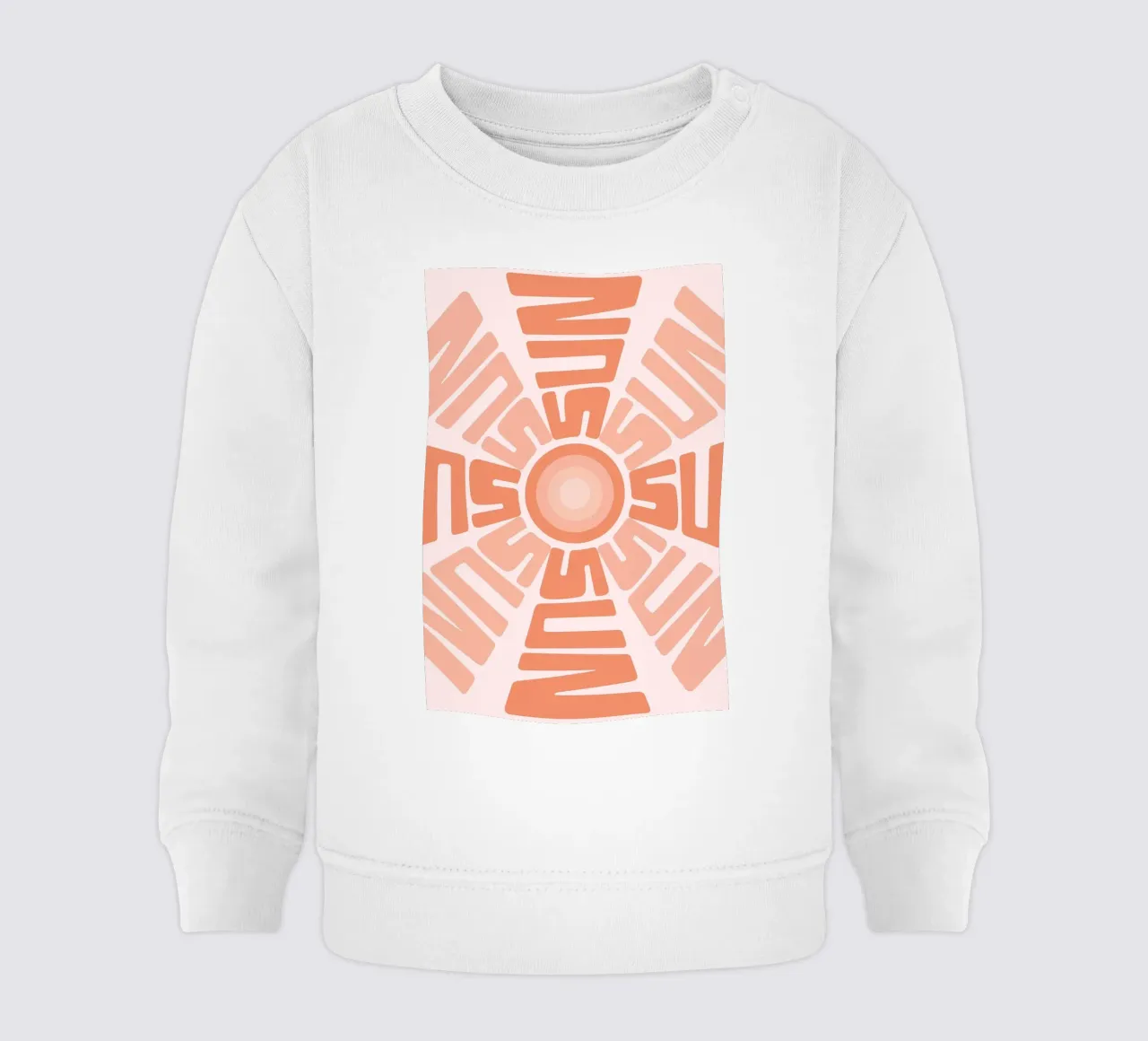 SUN Text Art Sun Print | Design grafico estetico felpa neonato da NorwesClub