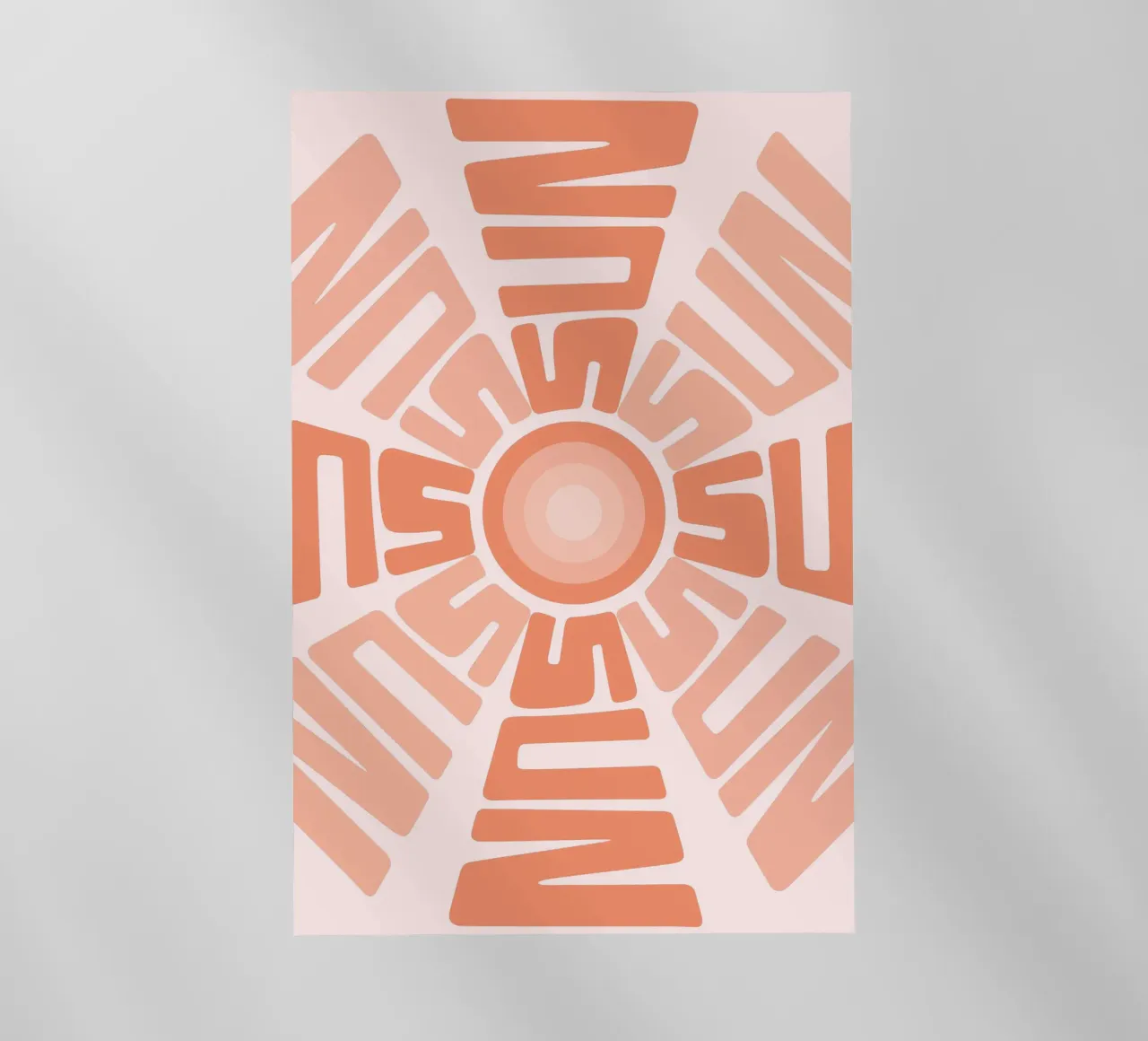 SUN Text Art Sun Print | Design grafico estetico pellicola backlit da NorwesClub