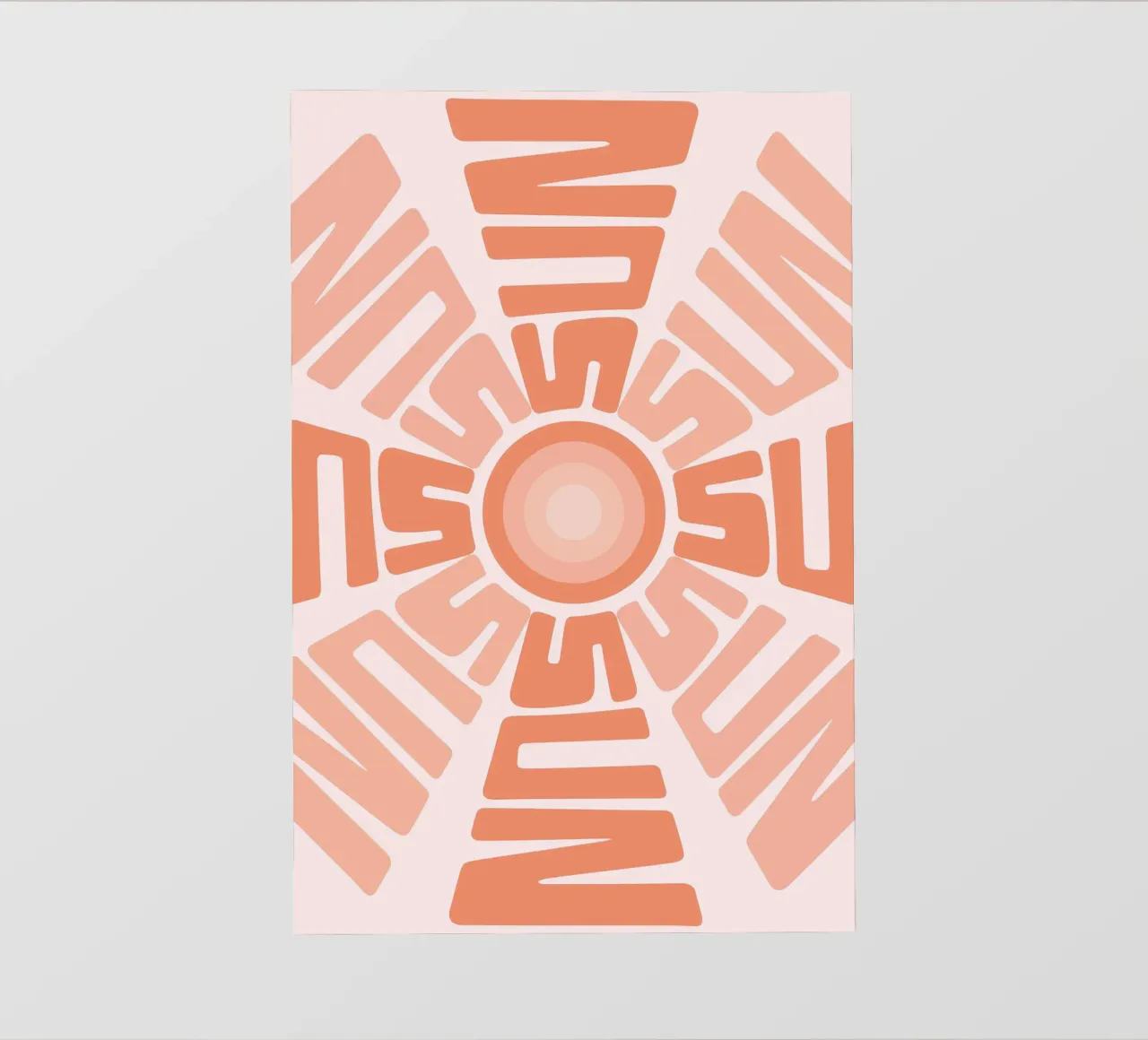 SUN Text Art Sun Print | Design grafico estetico pellicola backlit da NorwesClub