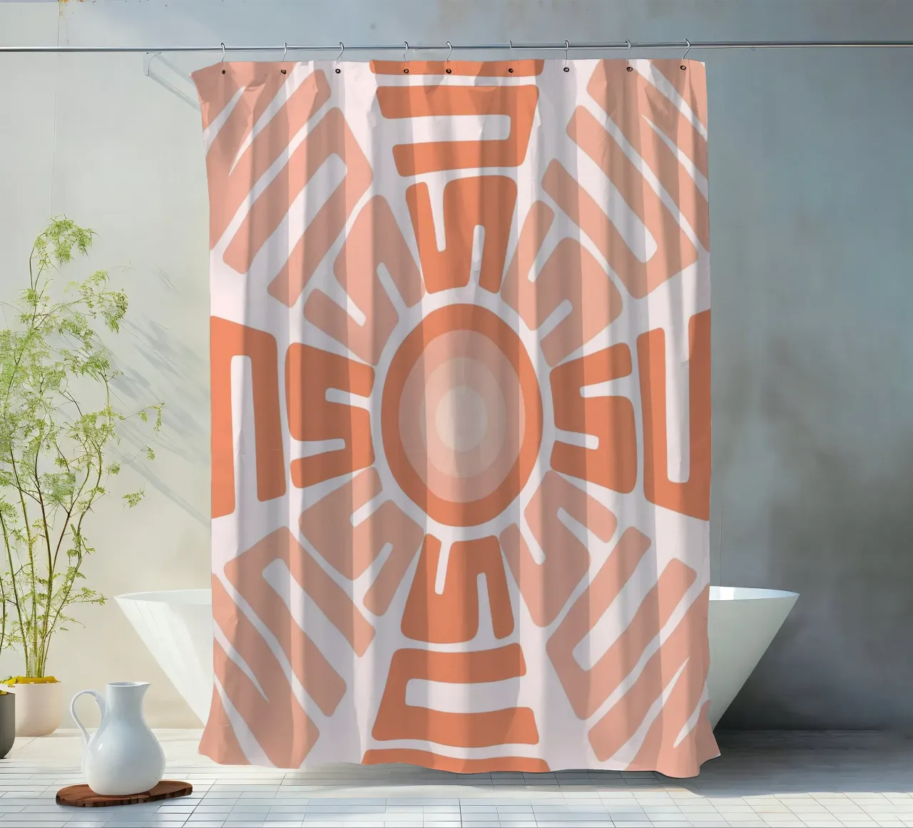 SUN Text Art Sun Print | Design grafico estetico tenda da doccia da NorwesClub
