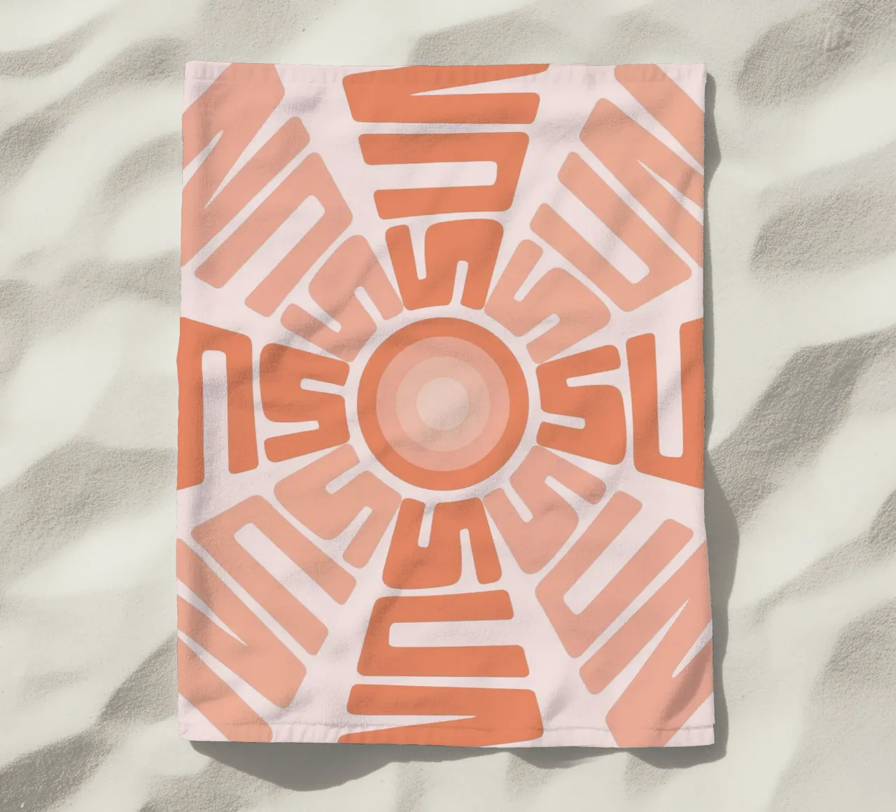 SUN Text Art Sun Print | Design grafico estetico telo mare da NorwesClub