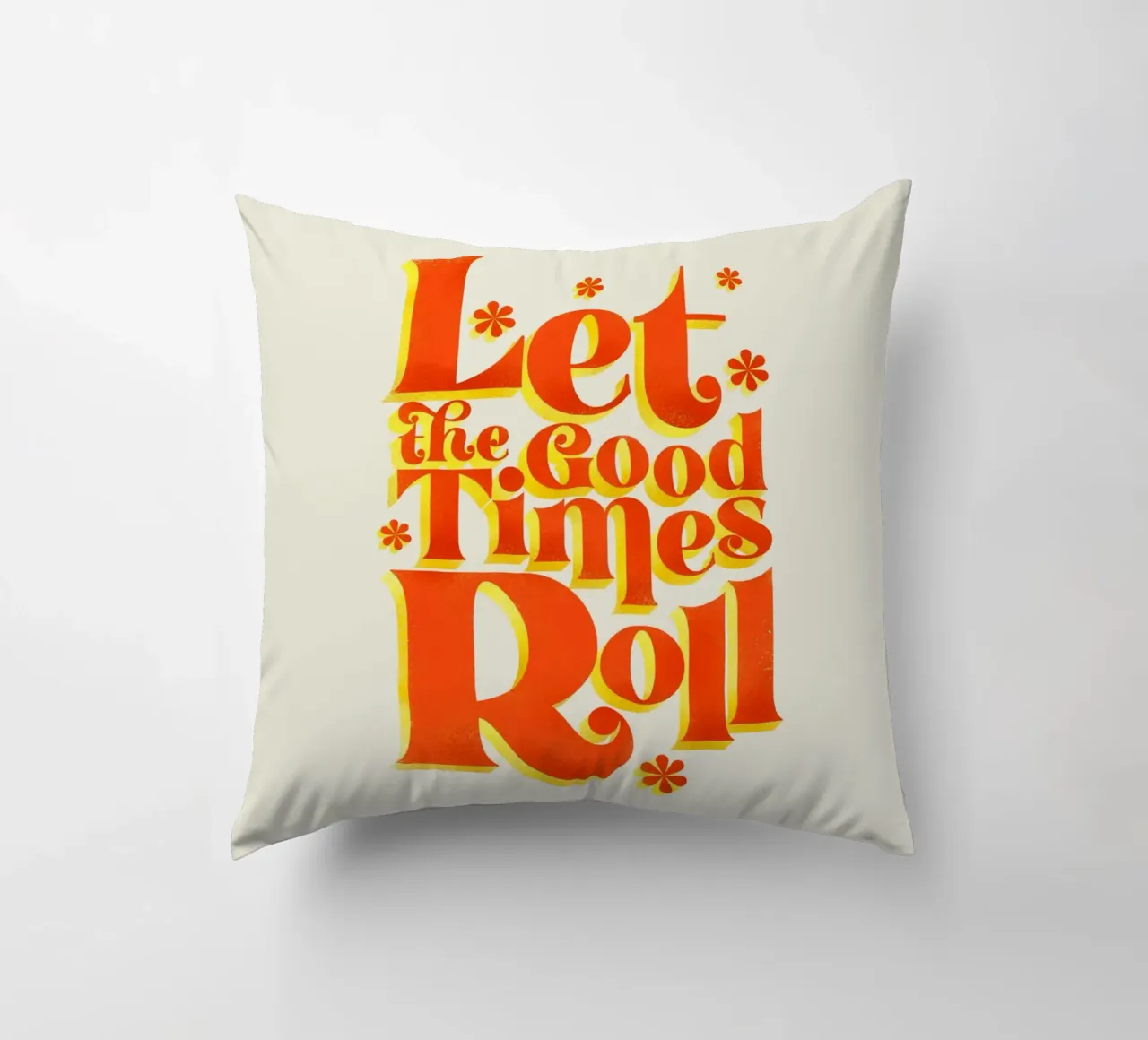 Let the Good Times Roll - Stampa di una citazione retrò cuscino da showmemars