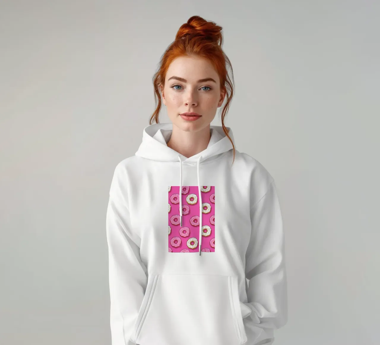 Colorful Donut Pattern Print | Aesthetic Food Art hoodie by NorwesClub
