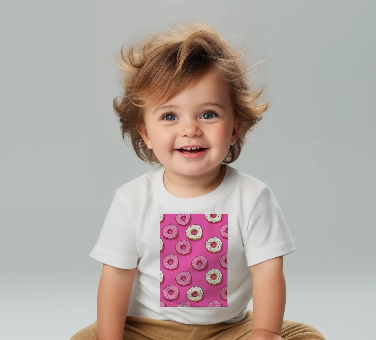 Colorful Donut Pattern Print | Aesthetic Food Art baby t-shirt by NorwesClub