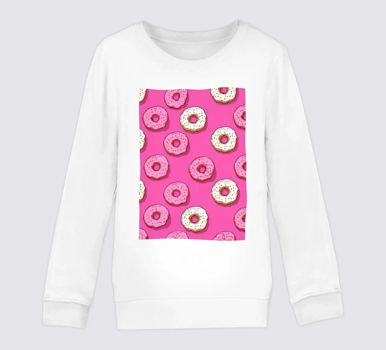 Colorful Donut Pattern Print | Aesthetic Food Art kids sweatshirt by NorwesClub