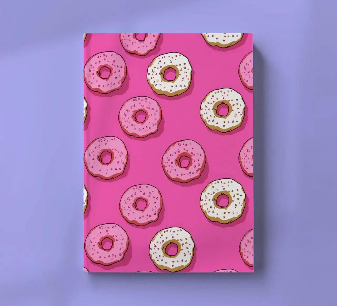 Colorful Donut Pattern Print | Aesthetic Food Art notebook by NorwesClub