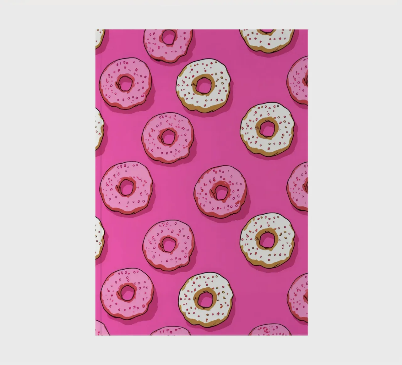 Colorful Donut Pattern Print | Aesthetic Food Art notebook by NorwesClub