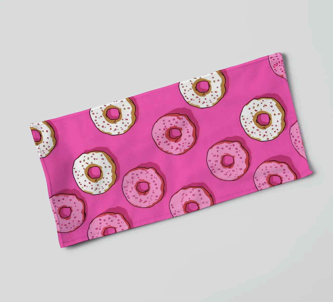 Colorful Donut Pattern Print | Aesthetic Food Art towel by NorwesClub