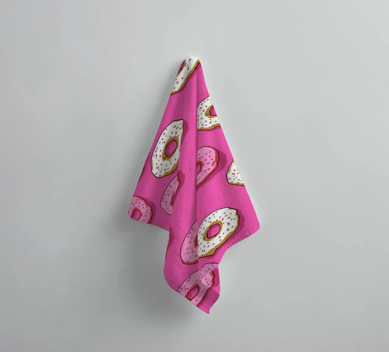 Colorful Donut Pattern Print | Aesthetic Food Art towel by NorwesClub