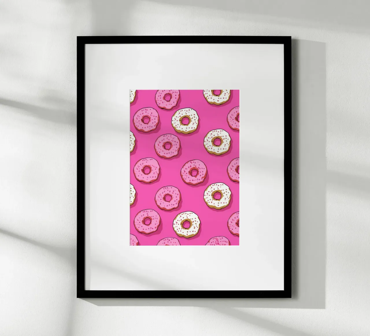 Donut Colorful Pattern Print | Aesthetic Food Art poster de NorwesClub
