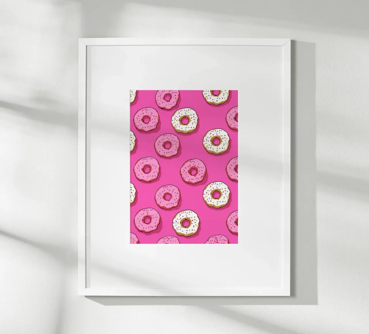 Donut Colorful Pattern Print | Aesthetic Food Art poster de NorwesClub