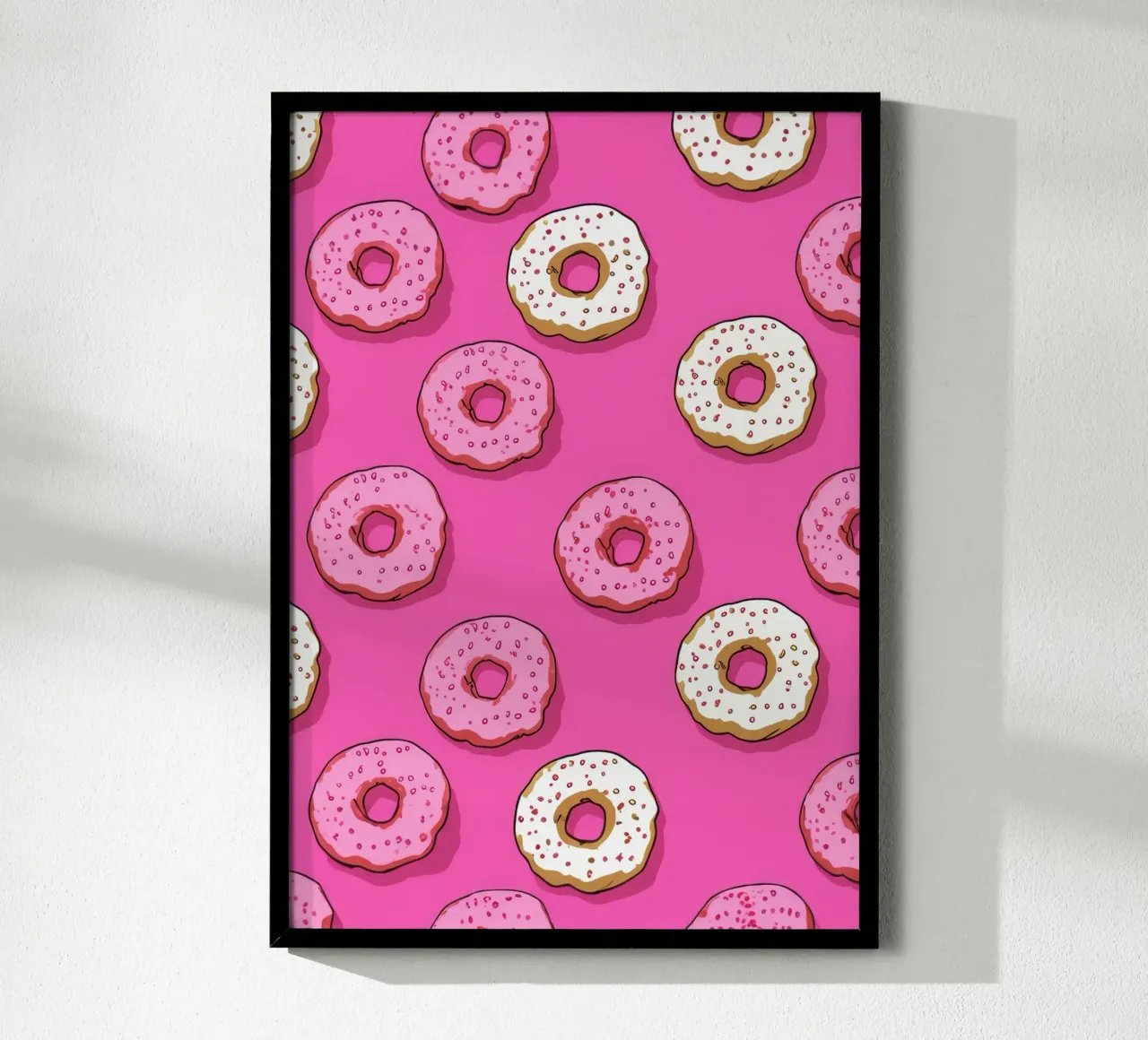 Donut Colorful Pattern Print | Aesthetic Food Art poster de NorwesClub