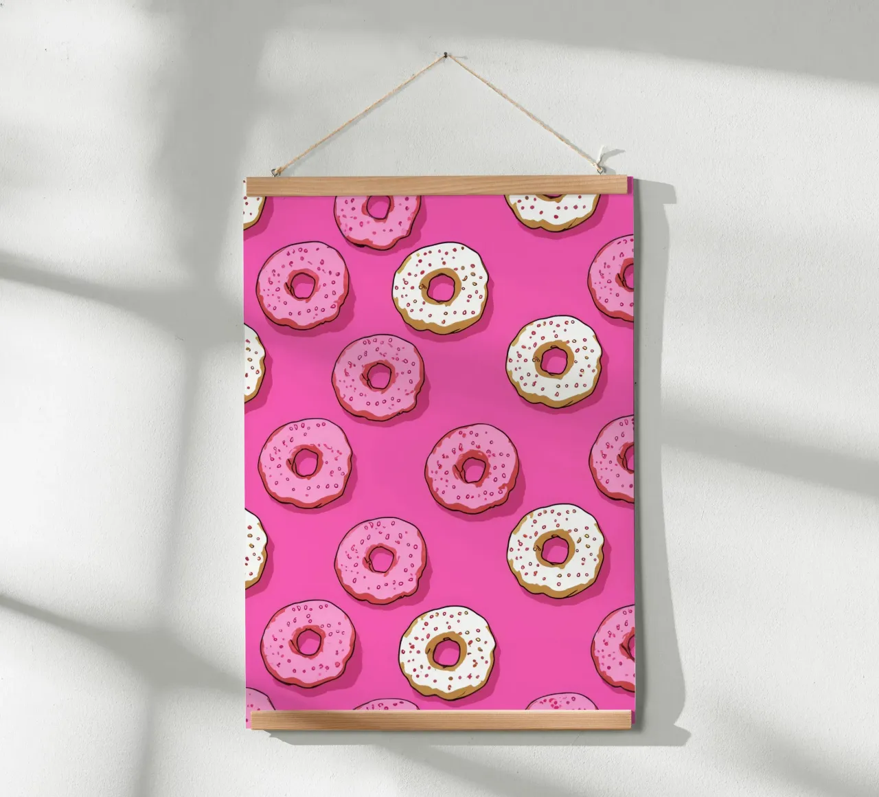 Donut Colorful Pattern Print | Aesthetic Food Art poster de NorwesClub