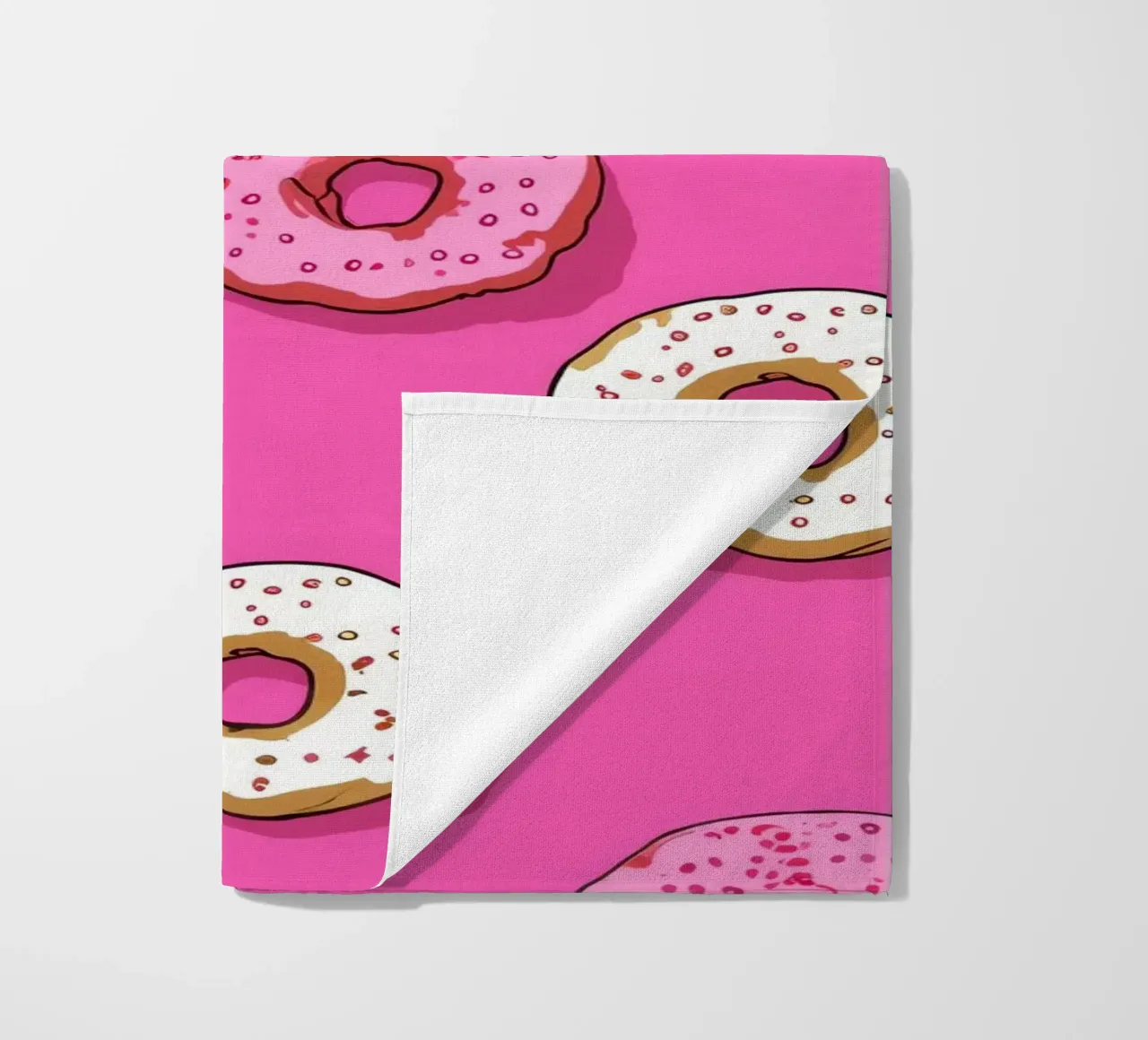 Colorful Donut Pattern Print | Aesthetic Food Art beach towel by NorwesClub