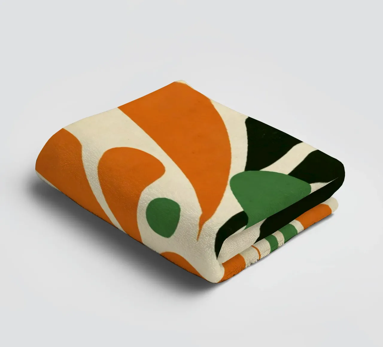 Abstract Leaf Composition with Dots in Bold Earth Tones towel by Modern Muse