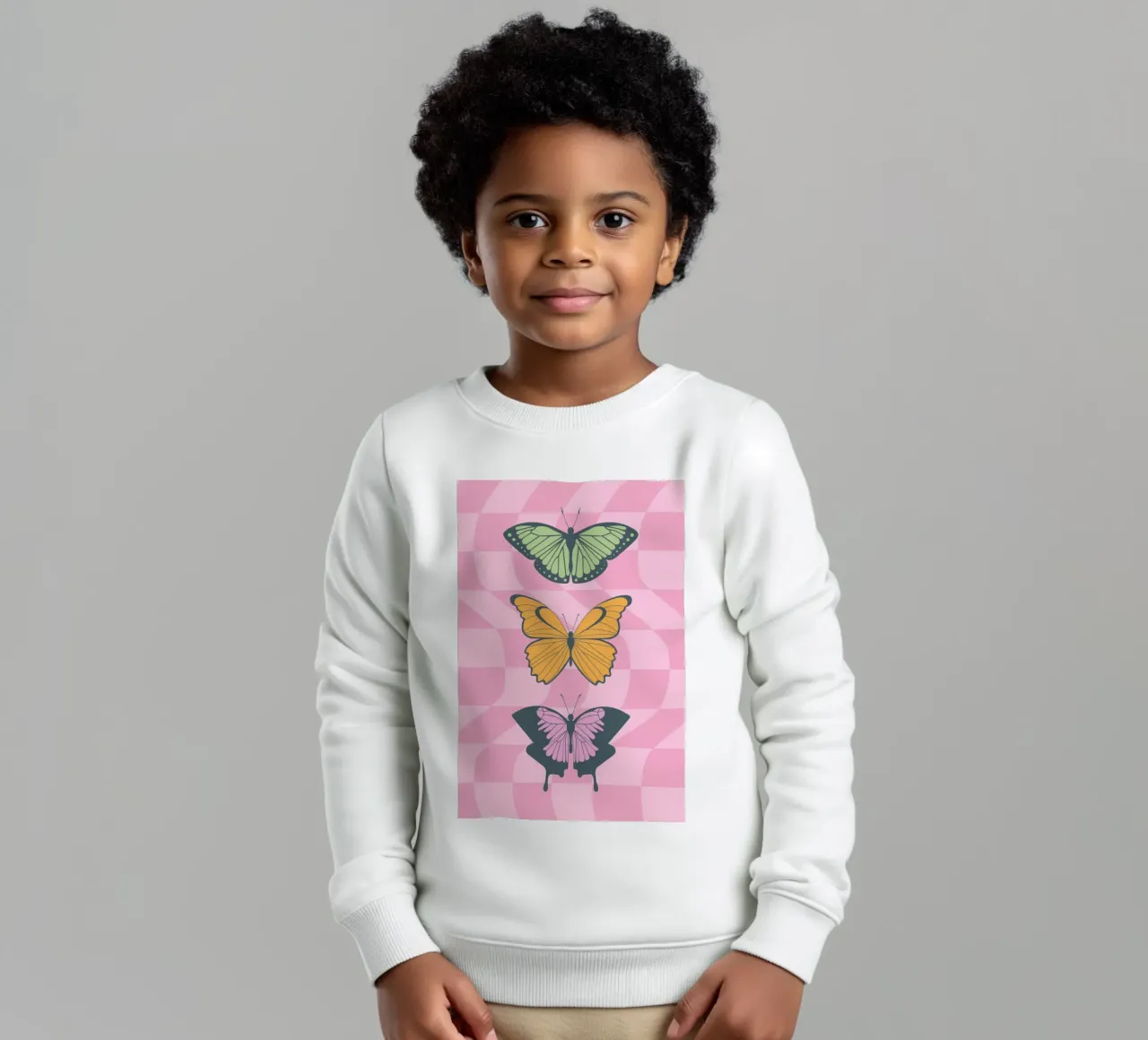 Farfalle estetiche stampate | Modello grafico d'arte felpa bambino da NorwesClub
