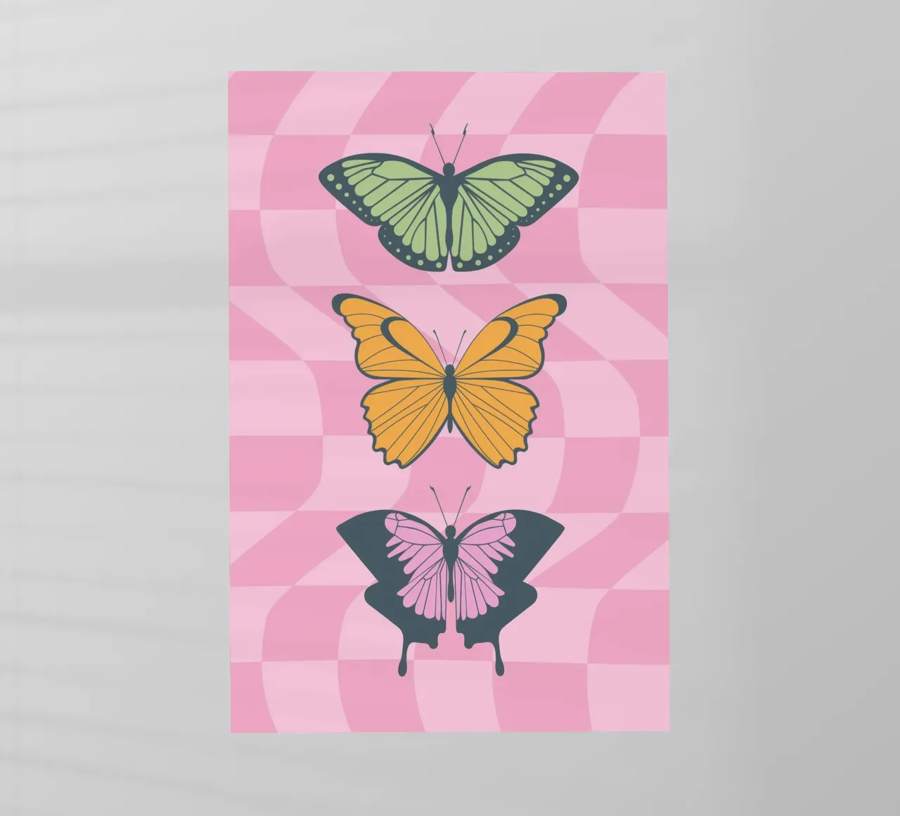 Farfalle estetiche stampate | Modello grafico d'arte pellicola backlit da NorwesClub