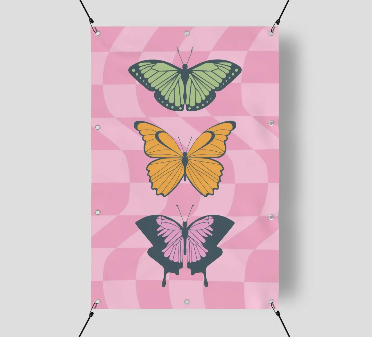Farfalle estetiche stampate | Modello grafico d'arte telo in pvc da NorwesClub