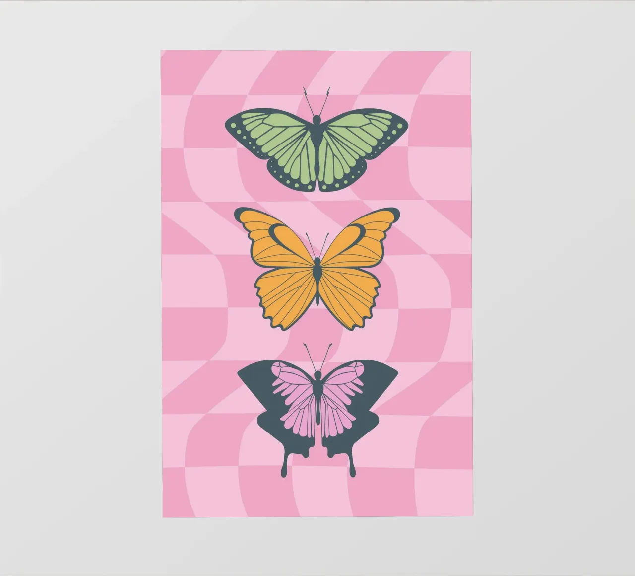 Farfalle estetiche stampate | Modello grafico d'arte telo in pvc da NorwesClub