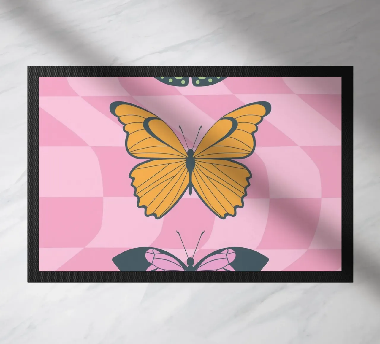 Farfalle estetiche stampate | Modello grafico d'arte zerbino da NorwesClub